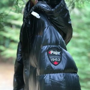 New With Tags PAJAR  Ruby Long Down Puffer Coat Black Size L